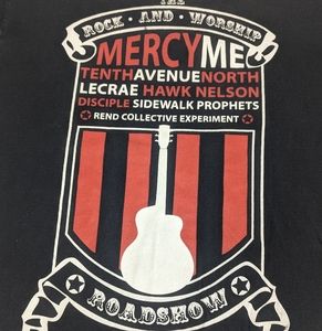 Mercy Me Rock and Worship Roadshow Concert Tee Large Unisex